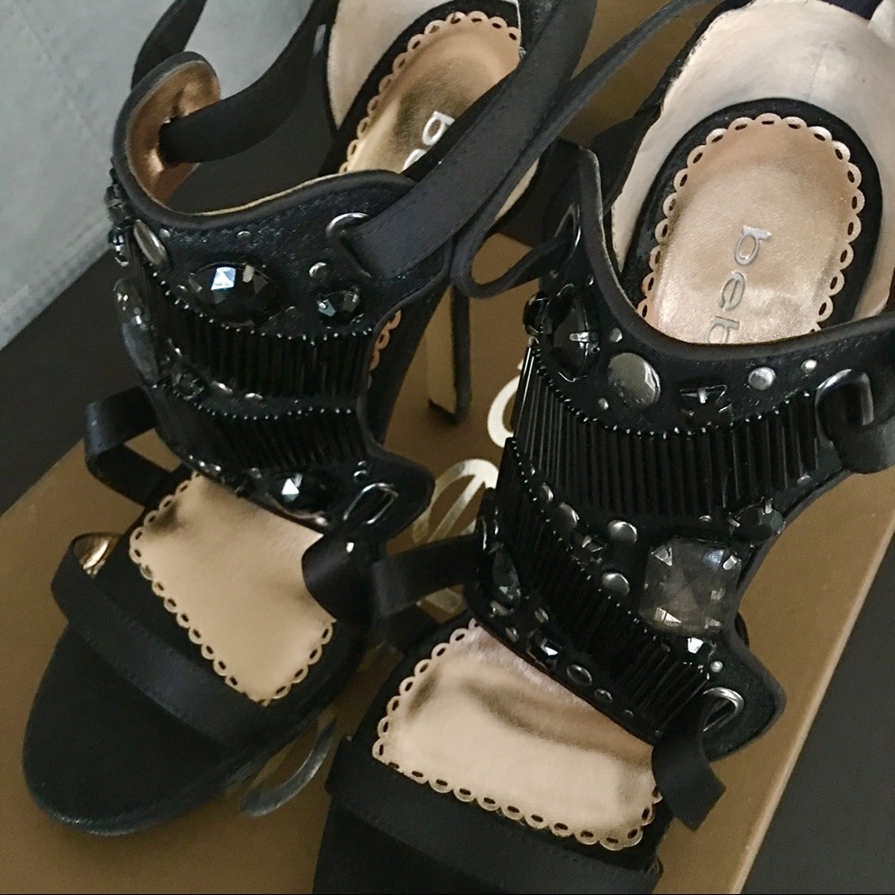 BEBE Dress Shoes with Gems - Platform High Heels